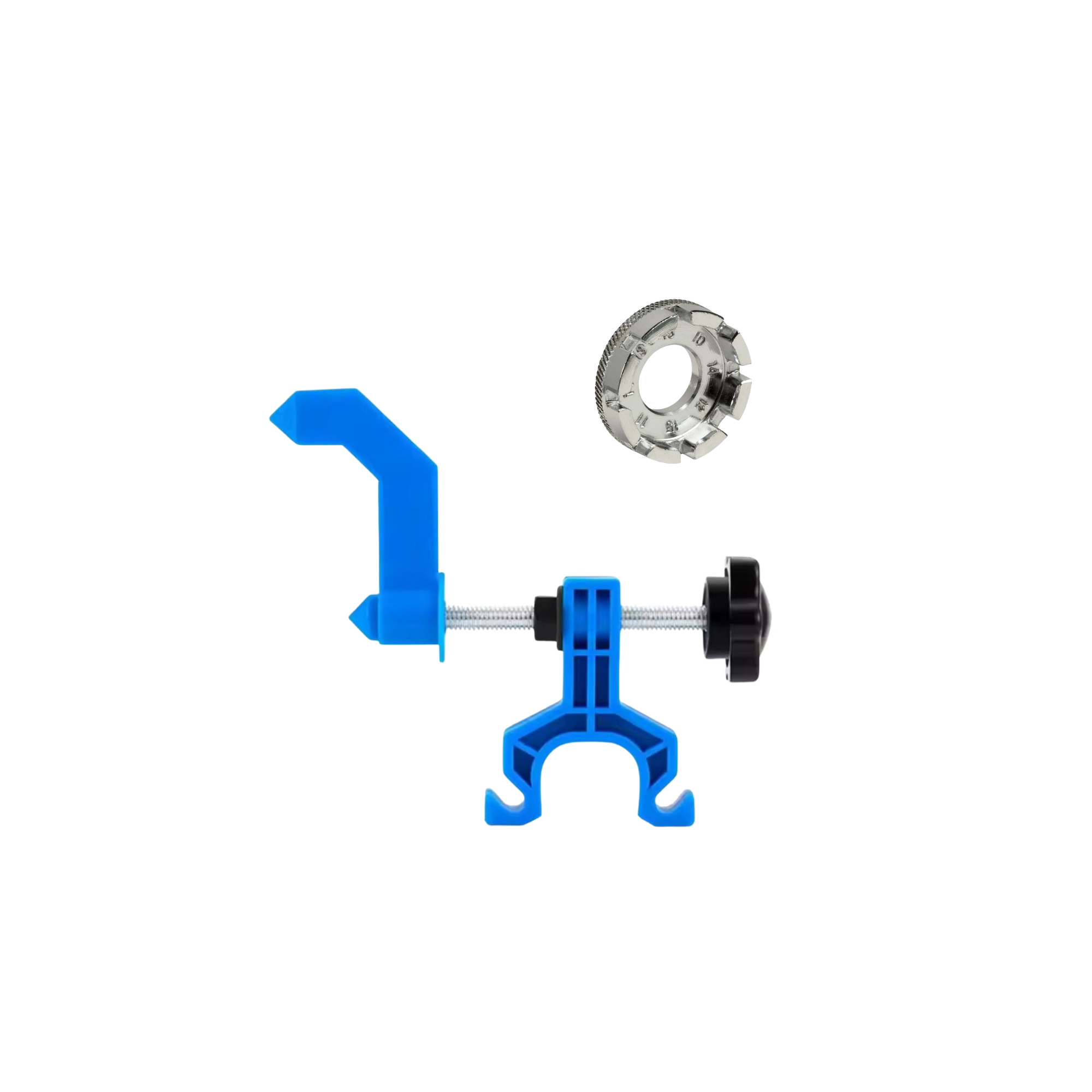 Bike Wheel Truing Tool & Spoke Adjuster – Frame Mounted Alignment Tool