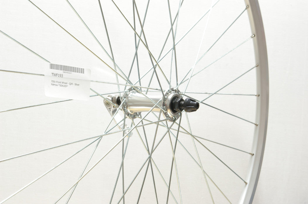 700c Front Wheel - Q/R - Silver Narrow