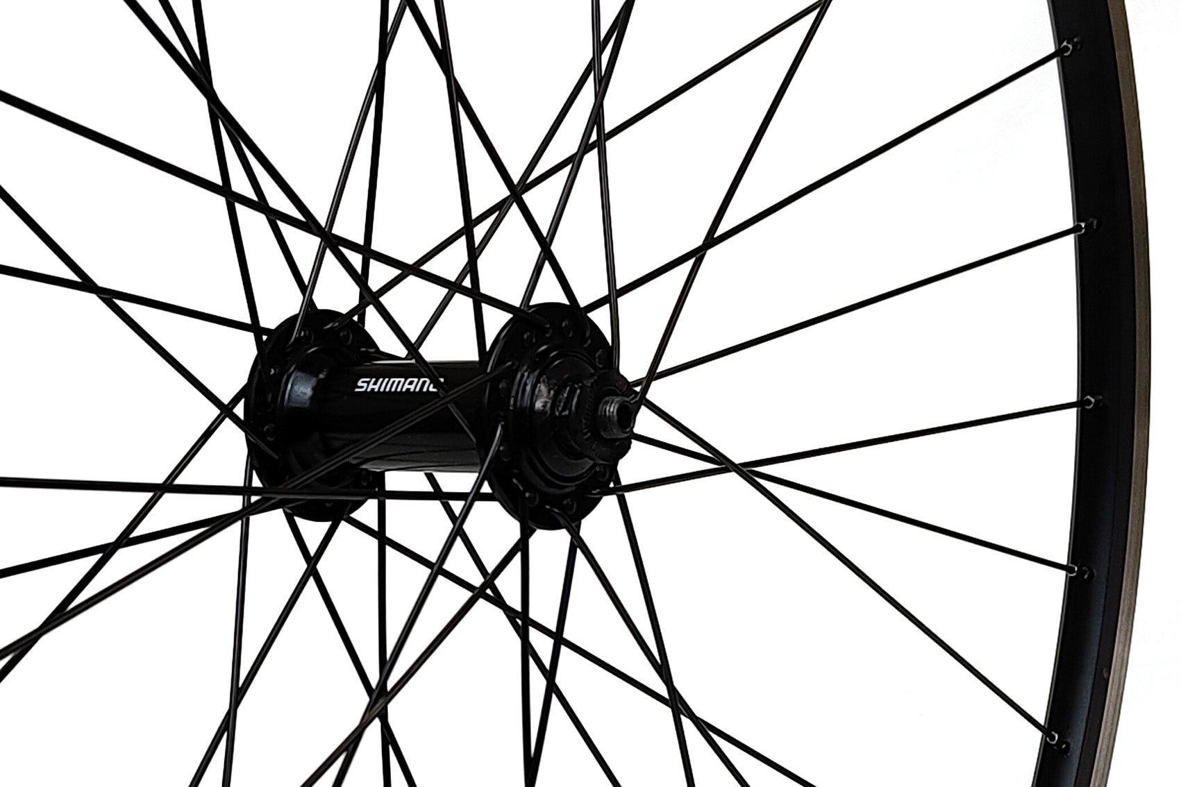 700c Front Wheel - Q/R - Shimano - Black Narrow