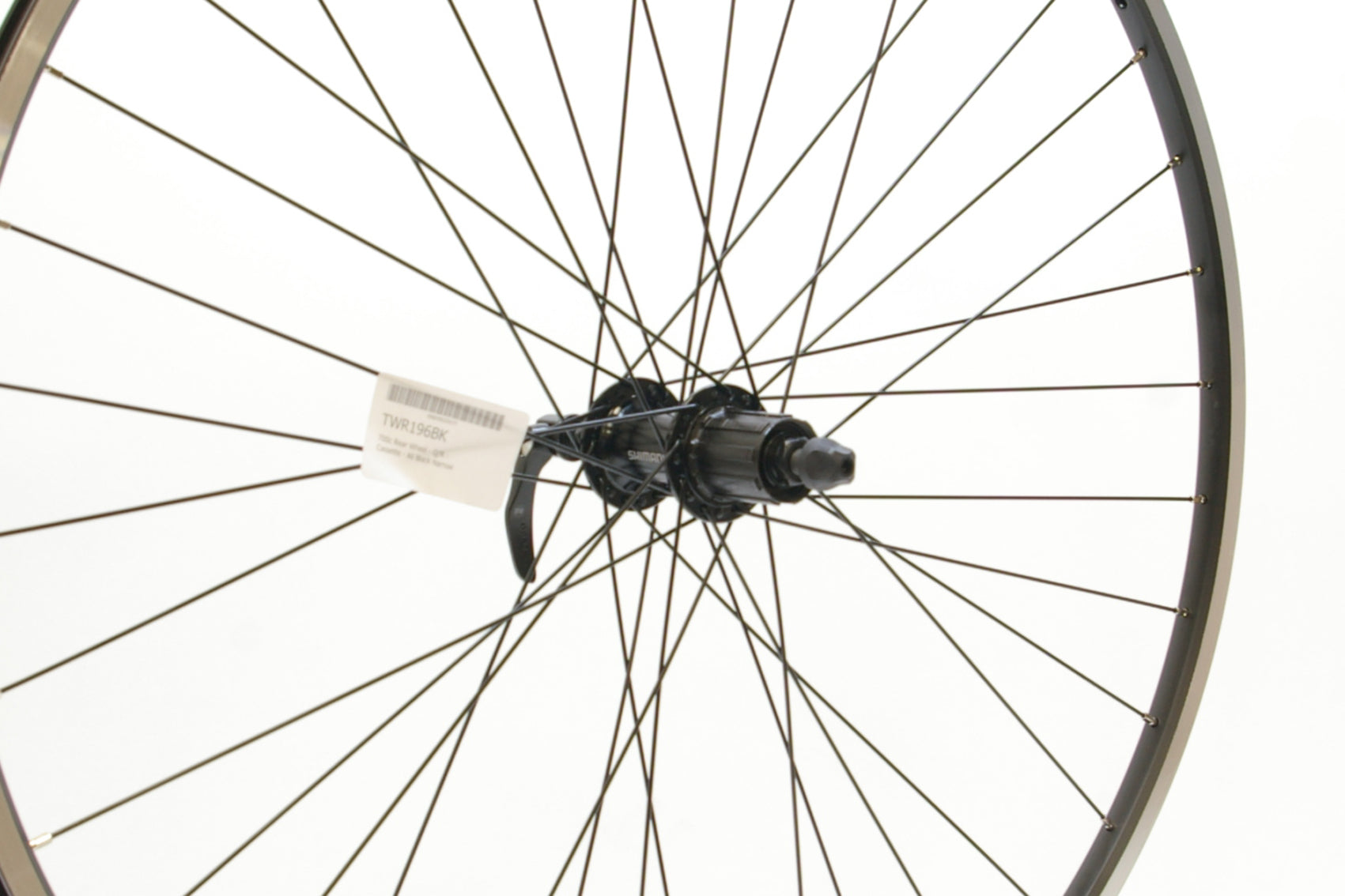 700c Rear Wheel - Q/R - Shimano Cassette - Black Narrow
