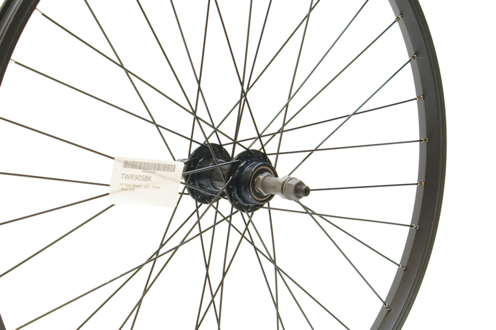 24" Rear Wheel - S/S - F/Whl - Black ATB
