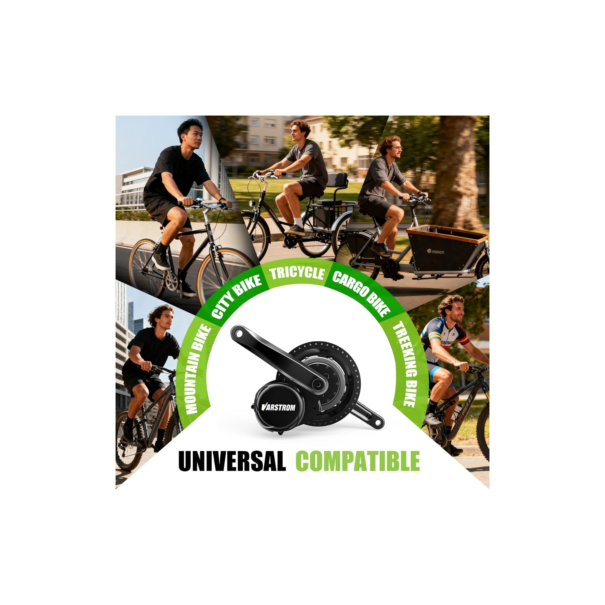 Varstrom TSDZ8 48V 750W Mid-Drive E-Bike Conversion Kit