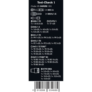 Wera Tools Tool Check 1, 38 Pieces