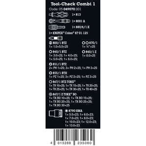 Wera Tools Tool Check Combi 1, 40 Pieces