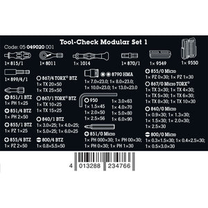 Wera Tools Tool-Check Modular Set, 50 Pieces