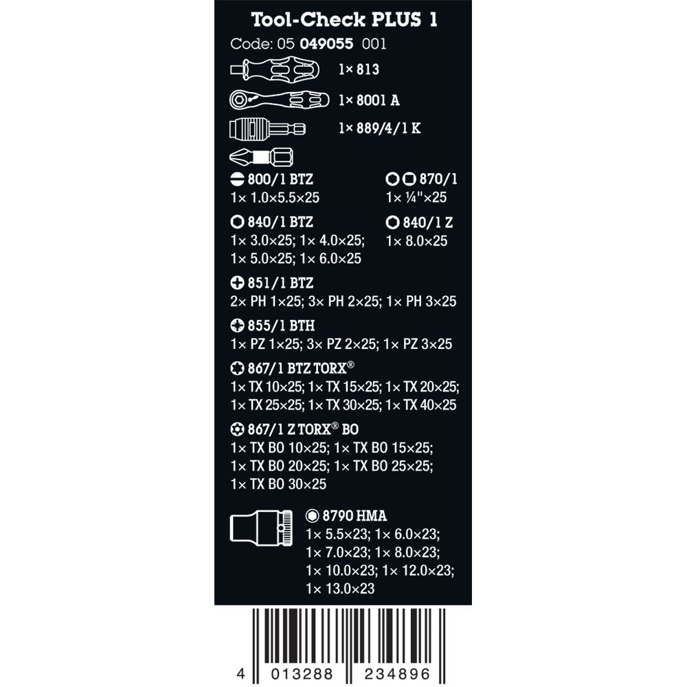 Wera Tools Tool Check Plus 1 Set, 39 Pieces