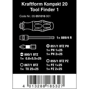 Wera Tools Kraftform Kompakt 20 Tool Finder 1 with pouch