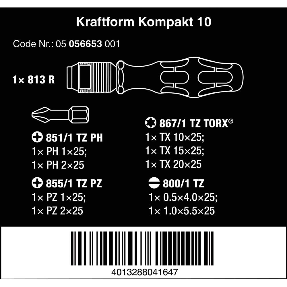 Wera Tools Kraftform Kompakt 10