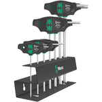 Wera Tools 454/7 HF Set 2 T-Handle Hex Screwdriver With Metal Rack