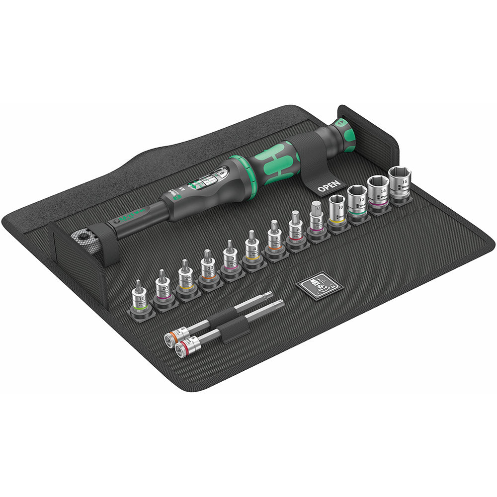 Wera Tools Bicycle Torque Set 1 And Zyklop Socket Set 16pcs