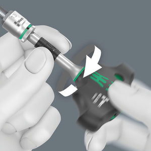 Wera Tools 411 T-Handle Adapter Screwdriver 1/4 with Ratchet