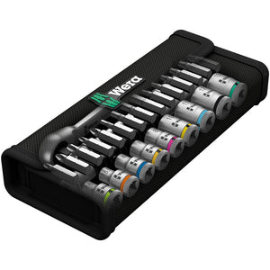 Wera Tools 8100 SA 7 Zyklop Metal Ratchet Set With Push-Through Square