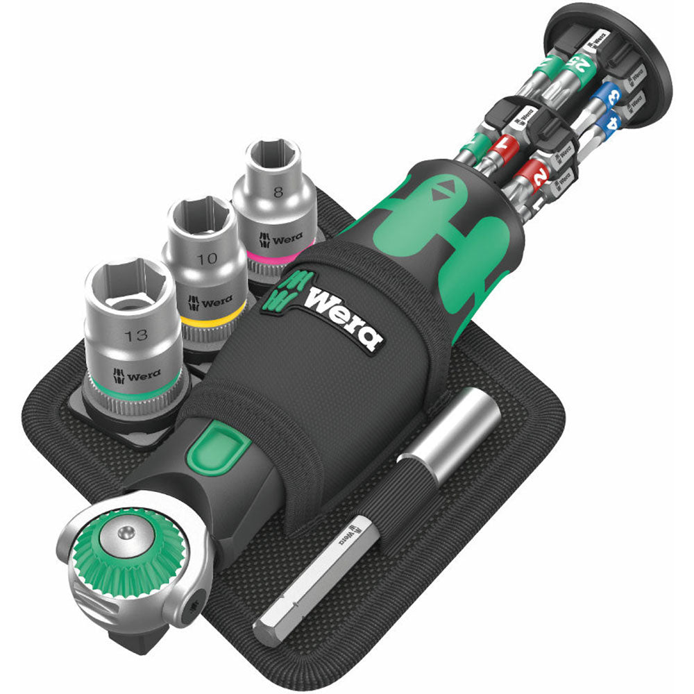 Wera Tools 8009 Zyklop Ratchet Pocket Set 2 Bit 1/4" 18pc