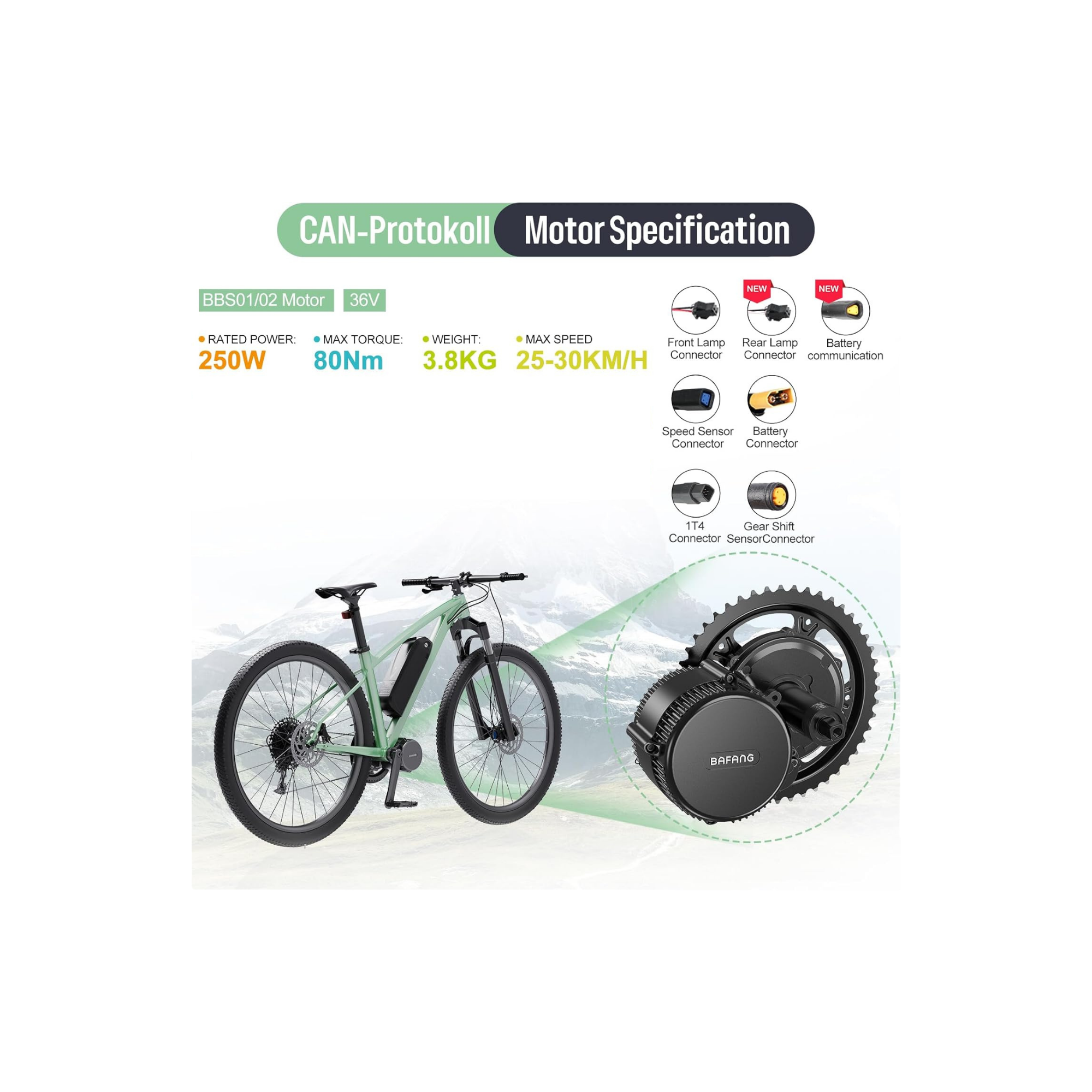 Bafang BBS01B 36V 250W Mid-Drive E-Bike Conversion Kit