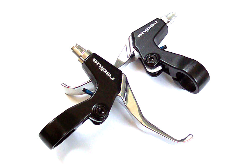Alloy V-Brake Levers ALHONGA - Black/Silver (Pair) *STOCK THINNING OFFER*