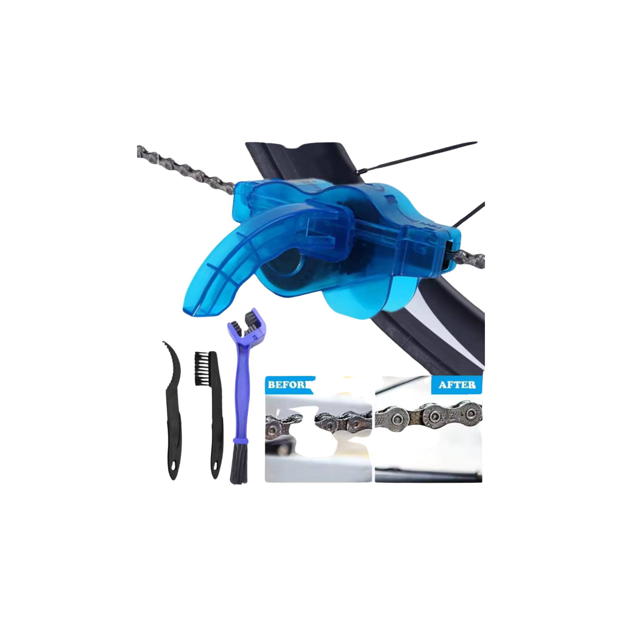 Bike Chain Cleaning Tool Kit 🧼 | Chain Cleaner + Brush Set