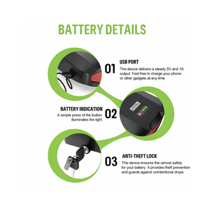 48V 18.2Ah Rear Rack E-Bike Battery