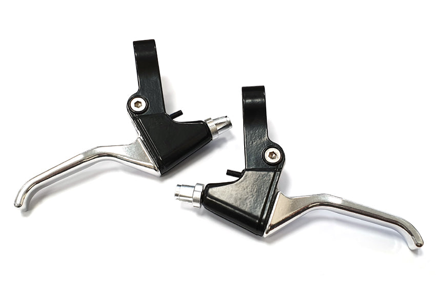 Alloy V-Brake Levers - Black/Silver (Pair)