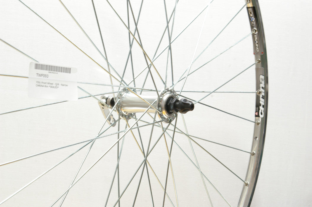 700c Front Wheel - Q/R - Narrow  Polished Rim