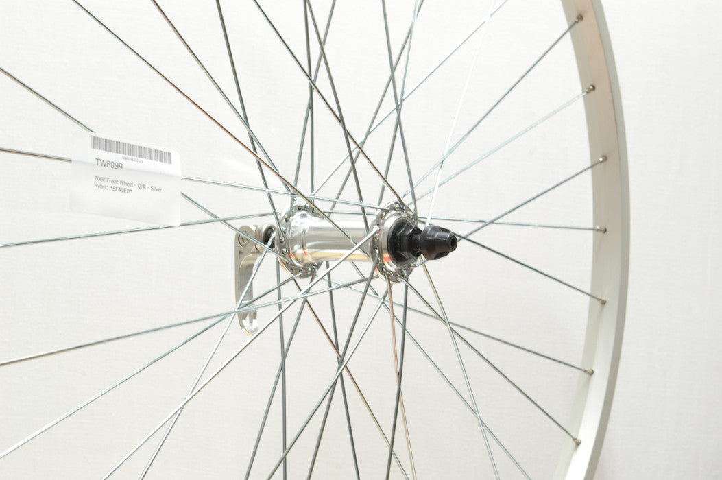 700c Front Wheel - Q/R - Silver Hybrid