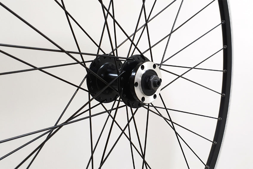 700c Front Wheel - Q/R Disc - Black Narrow - Stainless