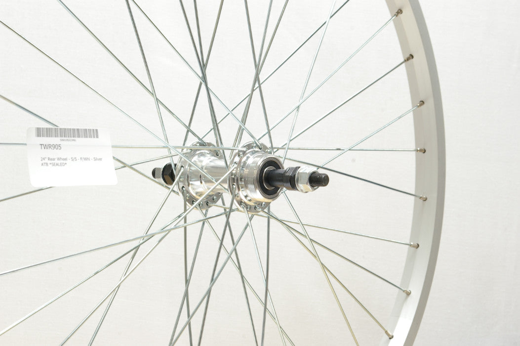 24" Rear Wheel - S/S - F/Whl - Silver ATB