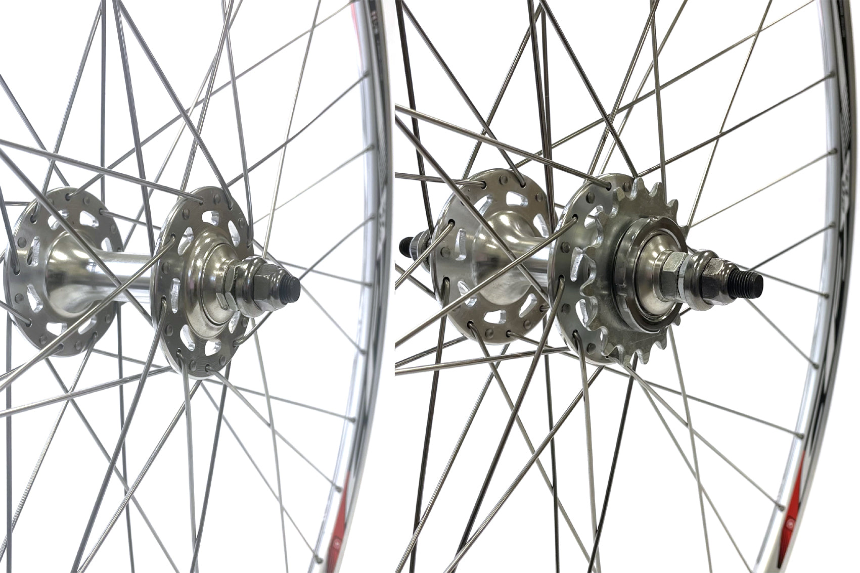 700c Track Wheel Set - Track Hubs / MACH1 Rims - Silver (Pr)