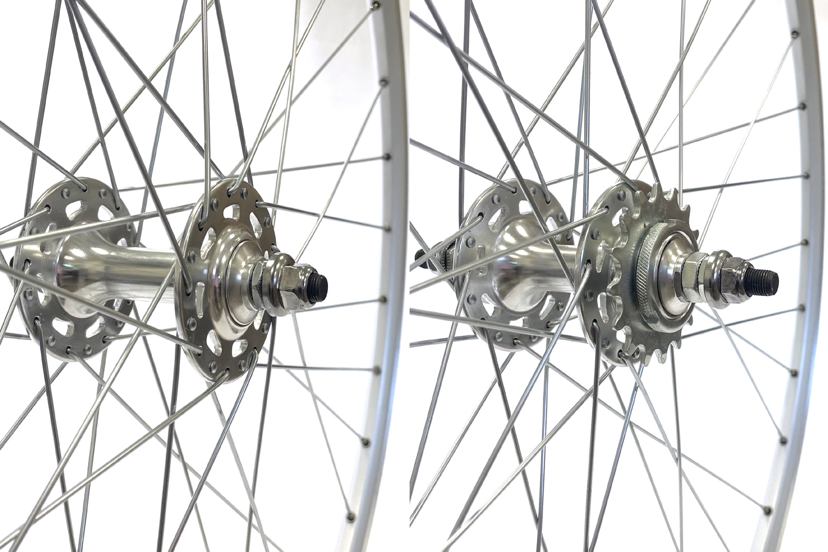 700c Track Wheel Set - Sealed Hubs / 21mm Rims - Silver (Pr)