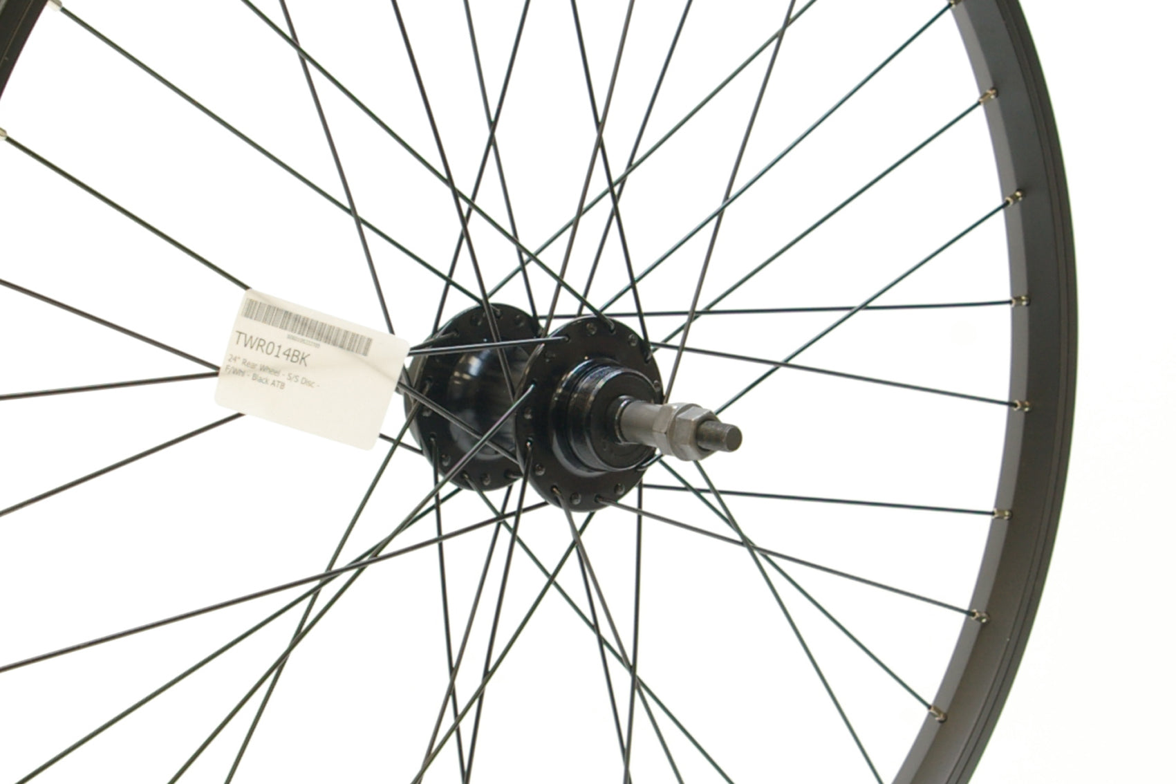 24" Rear Wheel - S/S Disc - F/Whl - Black ATB