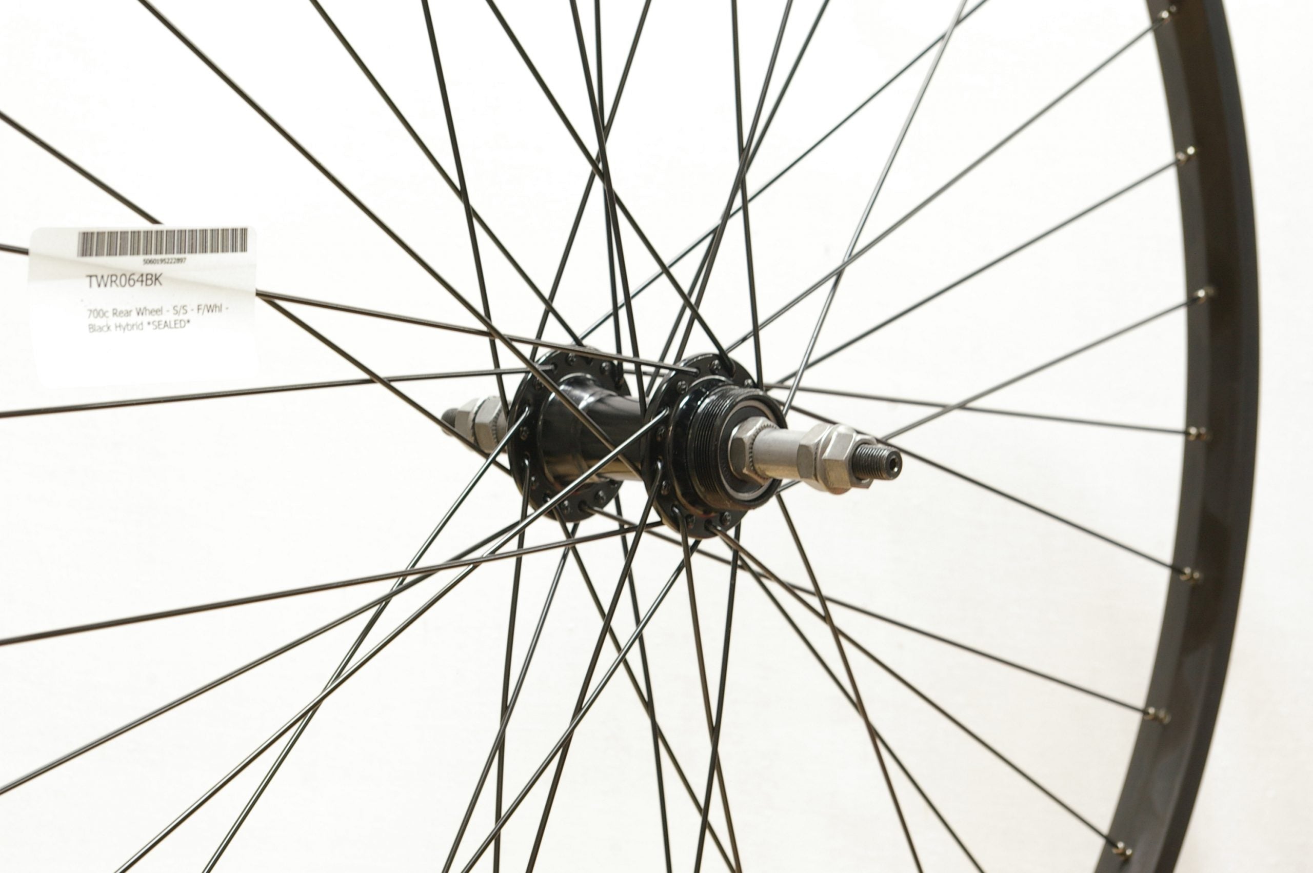 700c Rear Wheel - S/S - F/Whl - Black Hybrid