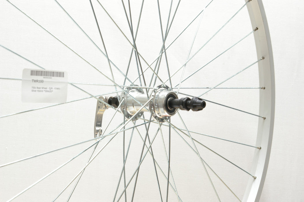 700c Rear Wheel - Q/R - F/Whl - Silver Hybrid