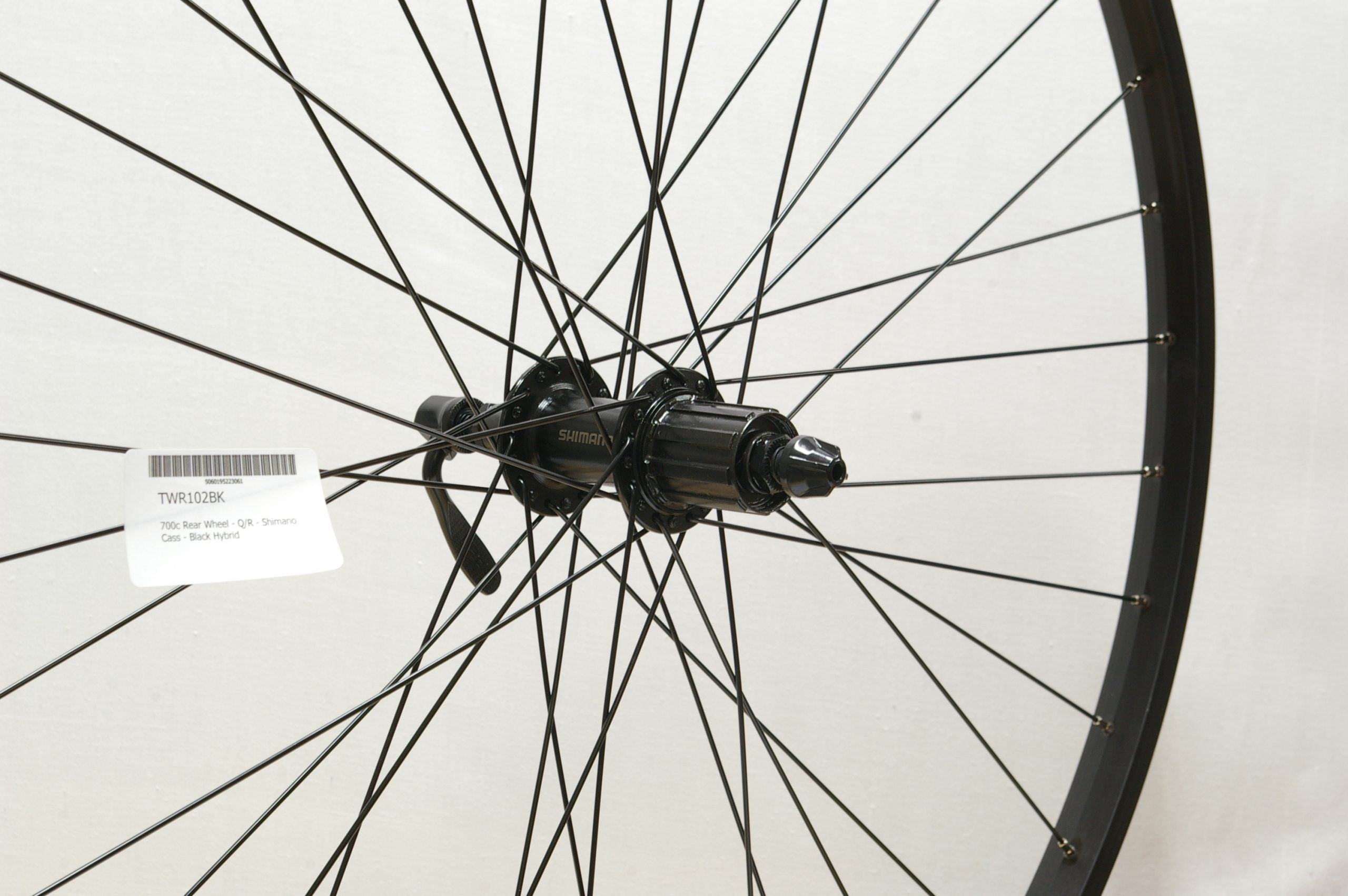 700c Rear Wheel - Q/R - Cassette - Black Hybrid