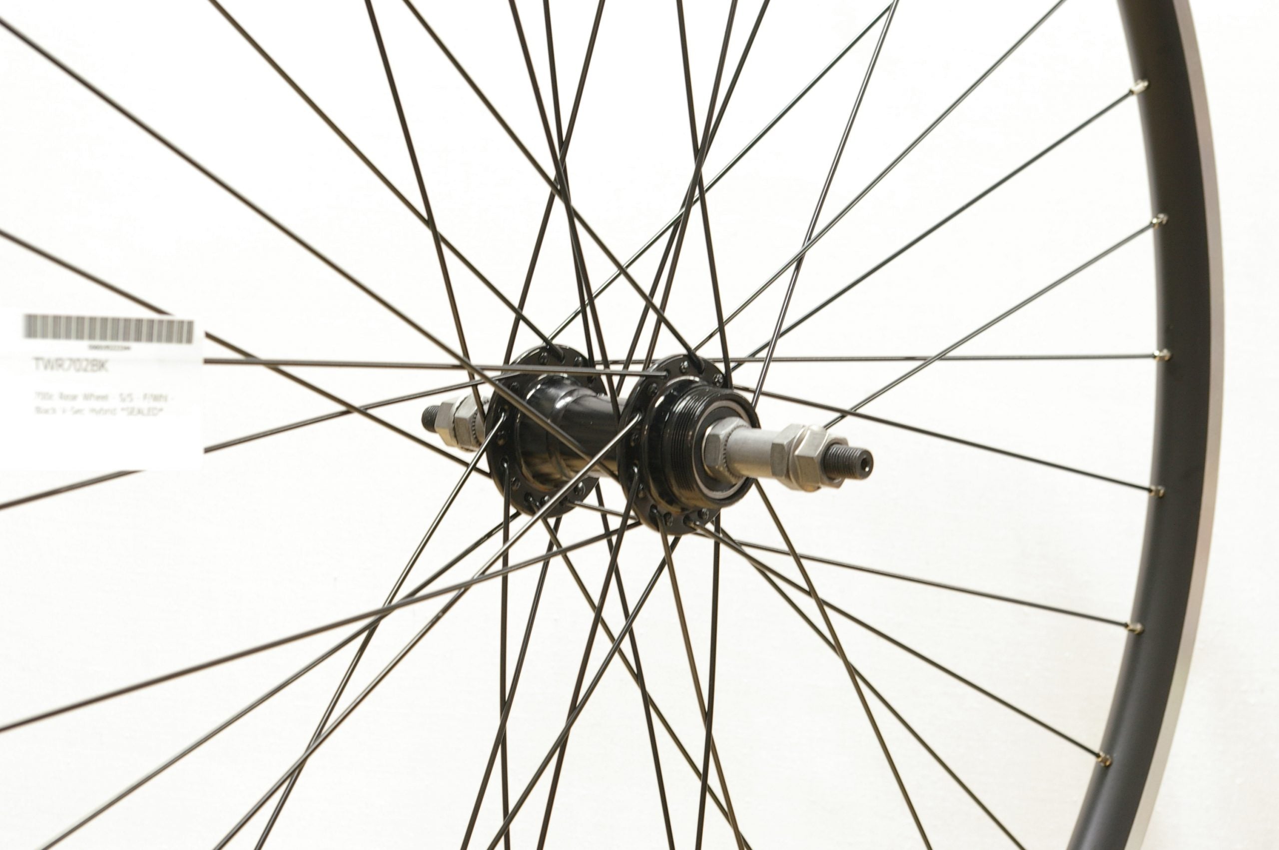 700c Rear Wheel - S/S - F/Whl - Black V-Sec Hybrid