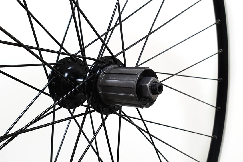 700c Rear Wheel - Sealed 10/11sp Cass Hub / DW Rim BLACK