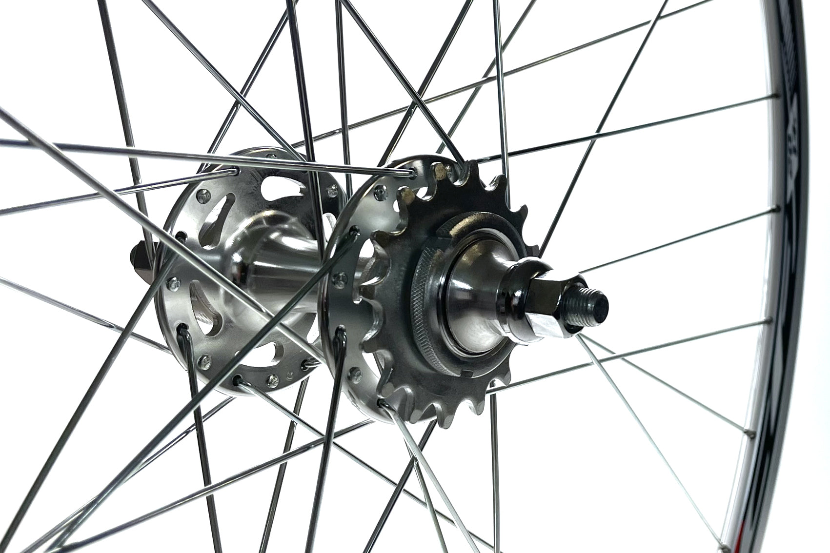 700c Rear Fixed Wheel - 120mm OLD x 32H, Silver (with 16T Sprocket)