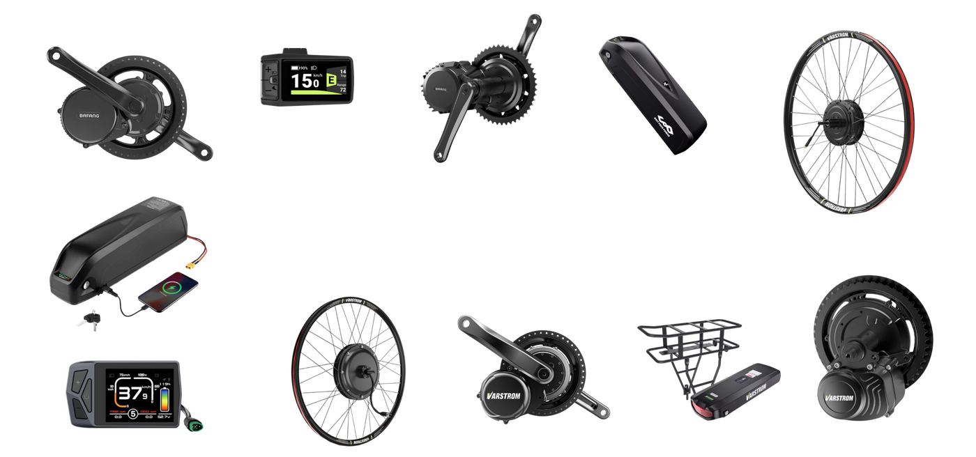 E-bike hub motor wheel components