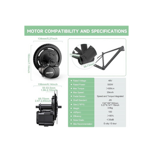 Varstrom TSDZ2B 48V 500W Mid-Drive E-Bike Conversion Kit