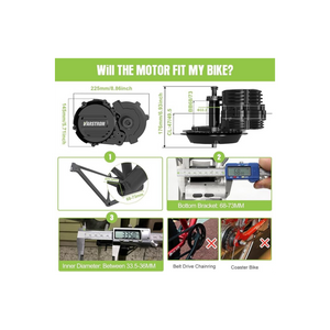 Varstrom TSDZ16 48V 1000W Mid-Drive E-Bike Conversion Kit