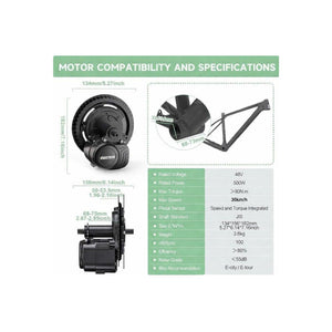 Varstrom TSDZ2B 36V 250W Mid-Drive E-Bike Conversion Kit