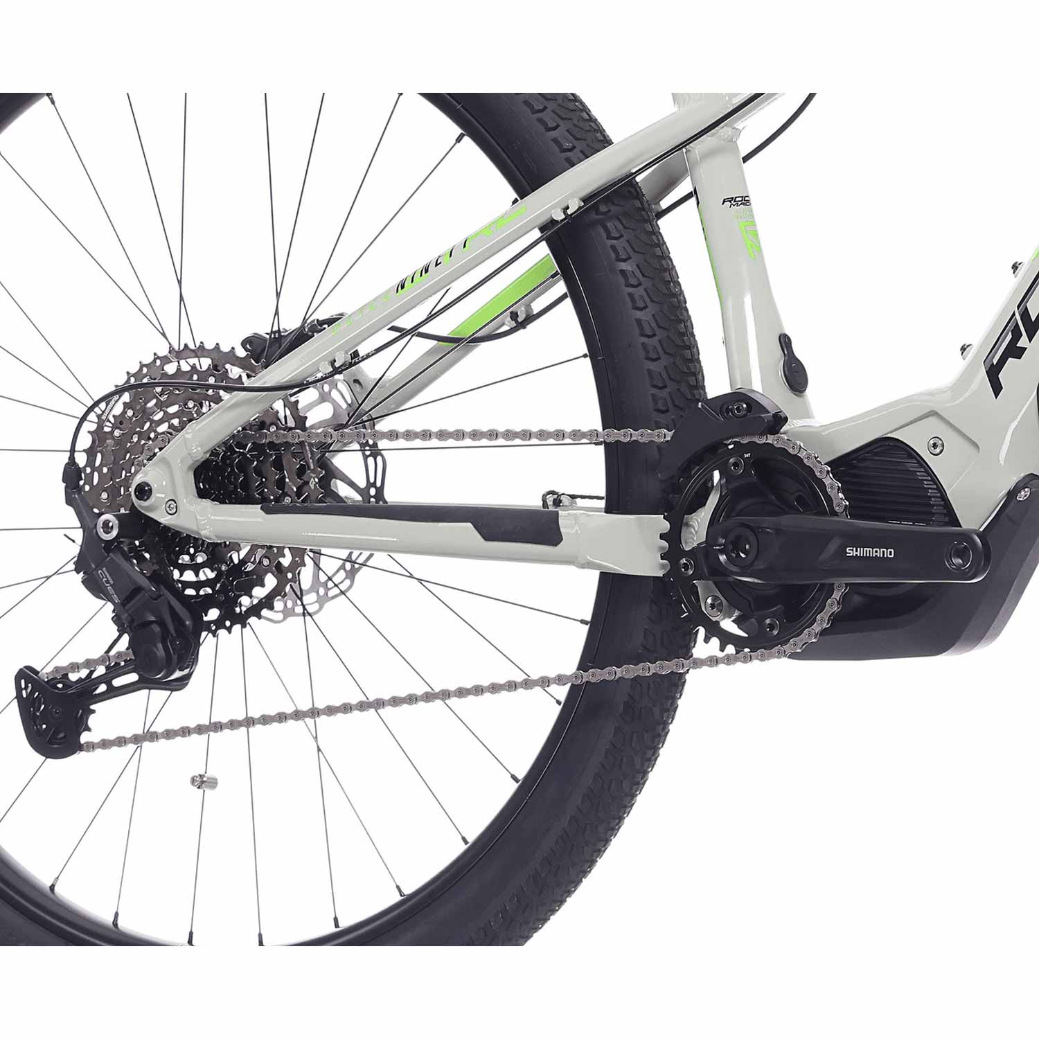 Superior Rock Machine eBlizz 90 Gloss Grey/Black/Green E-Bike