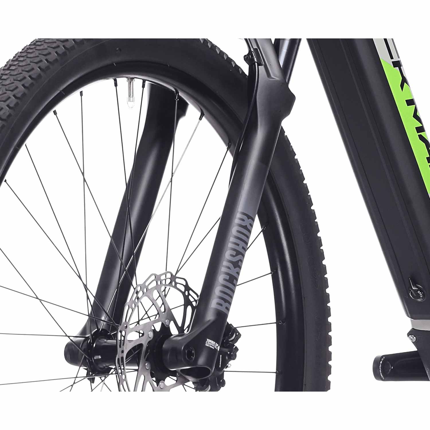 Superior Rock Machine eBlizz 90 Gloss Grey/Black/Green E-Bike