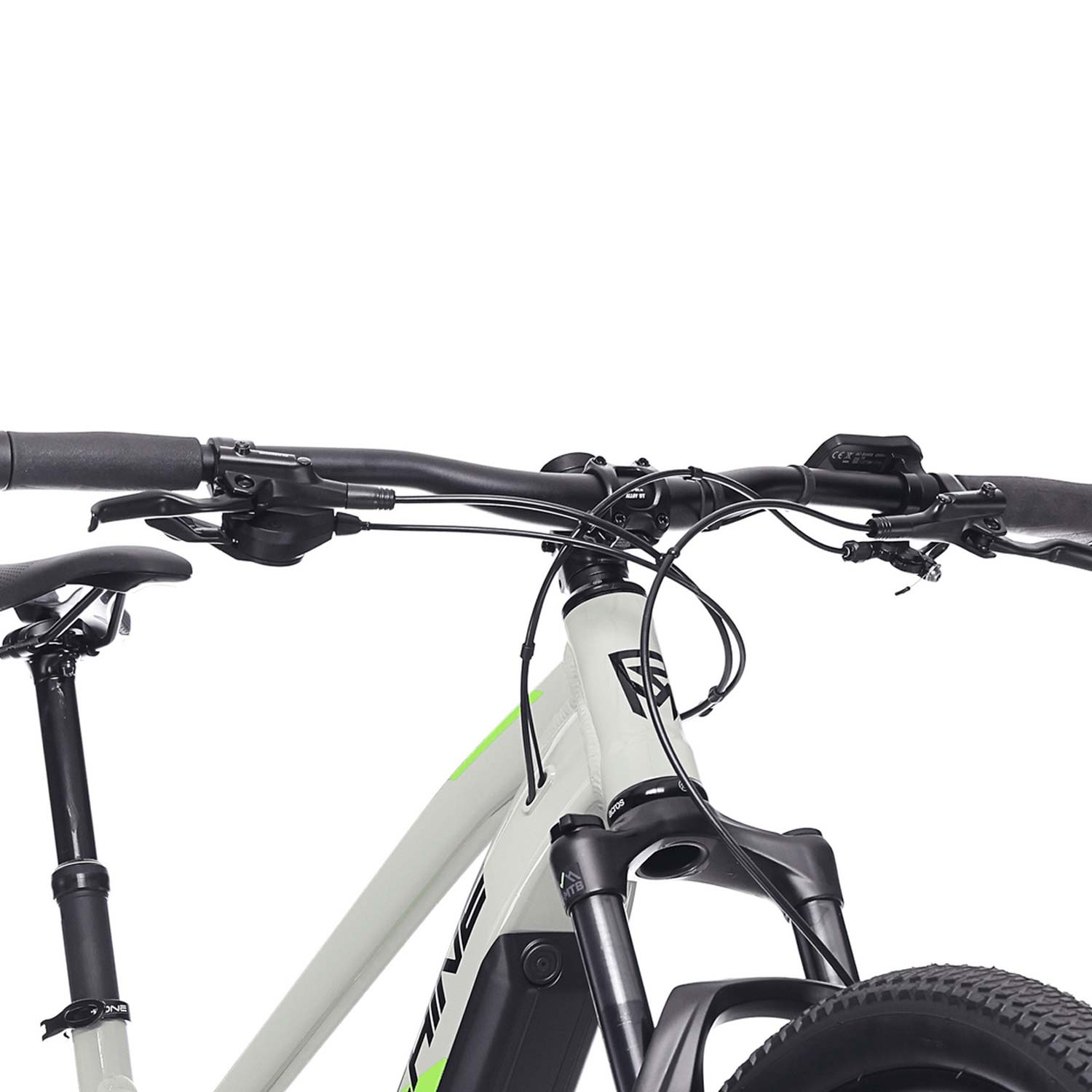 Superior Rock Machine eBlizz 90 Gloss Grey/Black/Green E-Bike