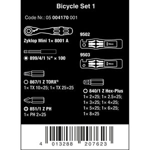 Wera Tools Bicycle Set 1 Zyklop Ratchet Screwdriver Set 14pcs