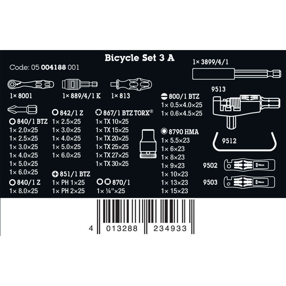 Wera Tools Bicycle Set 3 A 40 Pack