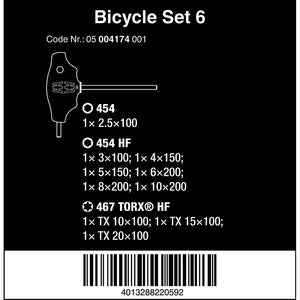 Wera Tools Bicycle Set 6 T-Handle Hex & Torx Key Set 10pcs