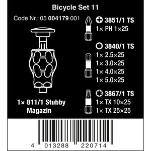 Wera Tools Bicycle Set 11 Kraftform Kompakt Stubby Screwdriver Set 7pcs