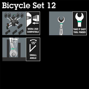 Wera Tools Bicycle Set 12 Joker Wrench Spanner Set 12pcs