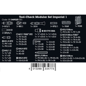 Wera Tools Tool-Check Modular Set Imperial, 50 Pieces