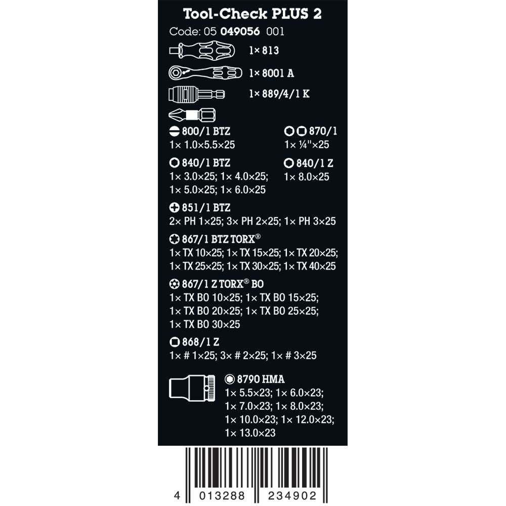 Wera Tools Tool Check Plus 2 Set, 39 Pieces