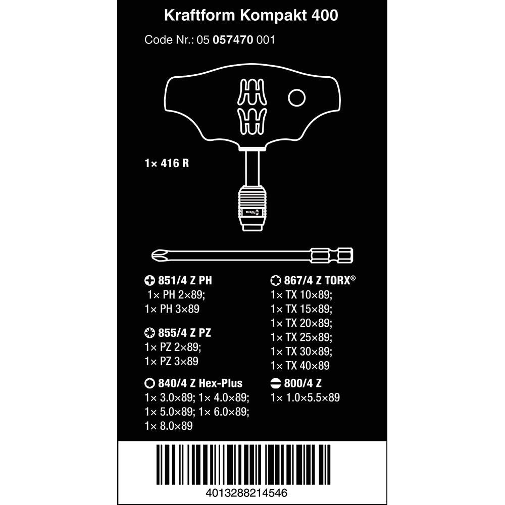 Wera Tools Kraftform Kompakt 400 17pcs